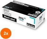 Elcadis Set 2 x 100 Manusi din Nitril, Marimea M, Nepudrate, Negre, PPS Gloves (CLE-2xELC-MAN-NIT-100-NG-M)