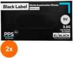 Elcadis Set 2 x 100 Manusi din Nitril, Marimea XL, Nepudrate, Negre, PPS Gloves (CLE-2xELC-MAN-NIT-100-NG-XL)