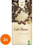 GEPA Set 2 x Ciocolata Alba BIO cu Cafea Cafe Blanc, 100 g, Gepa