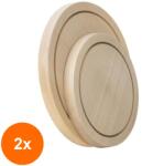 Z-tools Set 2 x 2 Tocator din Lemn de Fag, Rotund, Grosime 2 cm (LIZ-2xZLN-EXT6069) Tocator