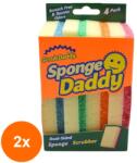 Scrub Daddy Set 2 x 4 Bureti de Vase Scrub Daddy, cu Parte Abraziva (AMS-2xSMT-1618)