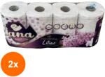 Elcadis Set 2 x Hartie Igienica Iana Premium, Liliac, 3 Straturi, 8 Role, 19 m, 145 Foi, Elcadis (CLE-2xELC-IANA-HI3-8-LIL)
