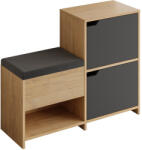 ASIR GROUP Cipőtároló Haven Shoe Bench - Oak, Anthracite