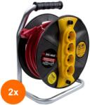 Berger Set 2 x Rola Prelungitor Cablu, 30 m, 3 x 2.5 mm, 4 Prize (LIZ-2xZLN-EXT5653)