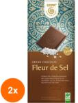 GEPA Set 2 x Ciocolata BIO cu Lapte si Sare, 100 g, Gepa