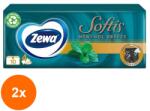 Zewa Set 2 x Servetele Nazale, 4 Straturi, Menta, Zewa, 10 Pachete x 9 Batiste
