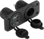 Peiying 2XUSB 3100 Ma Autós Töltő + Szivargyújtó Aljzat A Beszereléshez (PY-CHR0002) (PY-CHR0002)