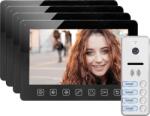 ORNO Video-intercom Szett, 4 Család, Kézibeszélő, Színes, LCD 7", OSD Menü, Kapu Vezérlés, Fekete NOVEO MULTI4 (OR-VID-EX-1065/B) (OR-VID-EX-1065/B)