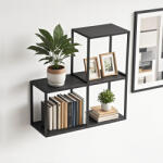 PremiumXL Fali Polc Nostened 3 db-os Szett Fekete