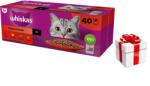 Whiskas WHISKAS Adult tasak 40 x 85 g Classic Meals - nedves eledel felnőtt macskáknak, mártással (marhahús, csirke, bárány, baromfi) + ingyenes macska meglepetés