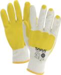 Sara Workwear Работни ръкавици yellow bruk - памучно-полиестерни, покрити с латекс (1-19-rpl013)