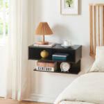 PremiumXL Fali Polc Gauldal 57x30x32 cm Fekete