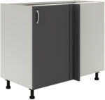  Benita 1 ajtós Alsó konyhaszekrény Antracit-Fehér 98x50x80 cm N