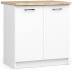 Akord Oliwia 80 Álló Konyhai Szekrény Fehér Sonoma Tölgy Munkalappal