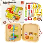 LeanToys Fa Diy Állatos Készlet Csavarhúzó Készlet Hordtáskában 59El (24924) (24924)