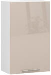 Akord Oliwia Fali Konyhaszekrény 50 cm Fehér-Cappuccino Magasfényű