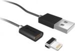Tracer Mágneses Kábel TRACER USB 2.0 iPhone AM - Lightning 1, 0 m Fekete (TRAKBK46274) (TRAKBK46274)