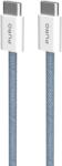PURO Fabrik Type-C-Type-C Kábel 60W 150 cm-Kék (8018417490651) (8018417490651)