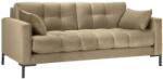 Micadoni Bézs bársony háromszemélyes kanapé MICADONI MAMAIA 177 cm (MIC_3S_51_F1_MAMAIA102)