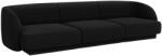 Micadoni Fekete bársony háromszemélyes kanapé MICADONI Miley 259 cm (MIC_3S_51_F1_MILEY5)