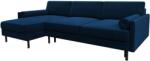 Micadoni Scott bársony kihúzható kanapé 212 cm, balos (MIC_LCF_51_F1_SCOTT3)