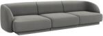 Micadoni Szürke bársony háromszemélyes kanapé MICADONI Miley 259 cm (MIC_3S_51_F1_MILEY3)