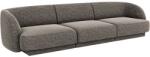 Micadoni Szürke zsenília háromszemélyes kanapé MICADONI Miley 259 cm (MIC_3S_140_F1_MILEY6)