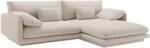 MICADONI Fehér bársony sarokkanapé Torino 250 cm, jobb oldali (MIC_RC_184_F1_TORINO1)