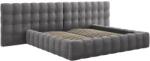 Micadoni Szürke bársony franciaágy MICADONI Mamaia 200 x 200 cm tárolóhellyel II (MICBFD200MAMAIA6)