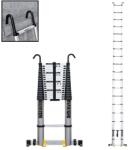 MXM Teleszkópos létra kampókkal - 8m, alumínium