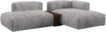 MICADONI Világosszürke, kordbársony sarokkanapé Martina 285 cm, jobb oldali (MIC_SET1R_212_F1_MARTINA4)