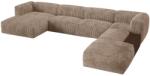 MICADONI Martina sötét bézs színű, kordbársony sarokgarnitúra, 406 cm, jobb oldali (MIC_UR_212_F1_MARTINA2)