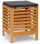 Brius Taburet multifunctional 5Five Sicela, spatiu depozitare, bambus, 35x35x49 cm, bej (JJ-174784)