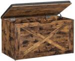 Brius Banca pentru pantofi cu perna, tip cufar de depozitare, stil hambar, 76x40x48cm, maro rustic (EZ-LHS056X01) Pantofar