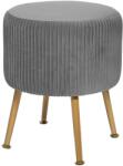 Brius Taburet Atmosphera Solaro rotund cu baza aurie, 35x41 cm, gri (JJ-166595B)