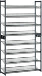 Brius Raft de depozitare pantofi, pe 8 nivele, cu polite reglabile, pentru 32-40 de perechi, 31x92x163cm, gri (EZ-LMR08GB) Pantofar