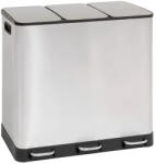 Brius Cos gunoi 5Five Ariane, colectare selectiva, 3 compartimente 18L, inox, 61x36x62 cm, gri (JJ-202464) Cos de gunoi