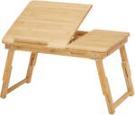 Brius Masuta laptop bambus reglabila inaltime unghi sertar lateral, 68x35x22 cm, pliabila, natural (EZ-LLD01N)