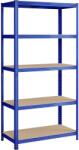 Brius Raft de depozitare metalic, cu rafturi din PAL, 5 polite, max. 600 kg, 200x100x50cm, albastru (EZ-GLR050Q01) Raft