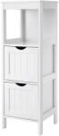 Brius Dulap de podea pentru baie, multifunctional, 2 sertare, 30x30x89cm, alb (EZ-BBC42WT)