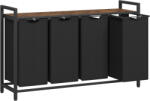 Brius Cos rufe 4x40l saci detasabili raft superior cadru metalic, 116x33x72 cm, organizare, maro negru (EZ-BLH401B01)