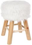 Brius Taburet Atmosphera Oslo cu efect de blana, 42 cm, alb (JJ-140057D)