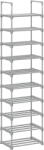 Brius Suport pantofi cadru metalic 10 nivele design modular, 30x45x174 cm, 20 perechi, gri (EZ-LSA025G02) Pantofar