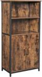 Brius Comoda rafturi tip bufet multifunctionala stil industrial, 35x60x125 cm, depozitare, maro rustic (EZ-LSC66BX) Comoda