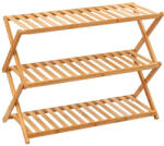 Brius Etajera pantofi bambus pliabila 9 perechi, 70x29x53 cm, economie spatiu, natur (JJ-202310) Pantofar