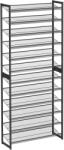 Brius Raft pantofi 12 nivele metal rafturi reglabile 48-60 perechi, 31x93x223 cm, modular, negru (EZ-LMR12BV1) Pantofar