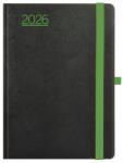 TopTimer Határidőnapló 2026, N021 A5 (Napi beoszt. ) FEKETE-ZÖLD (26T021N-006)