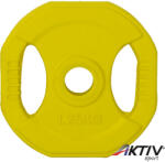 AktivSport Súlytárcsa Aktivsport 1, 25 kg sárga (LDBS-302_1,25KG) - aktivsport Súlytárcsa
