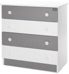 Lorelli Komód - White & Stone Grey