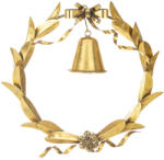 ART-POL Fém dekorációs koszorú, arany fém, 38x38x10 cm (167563)